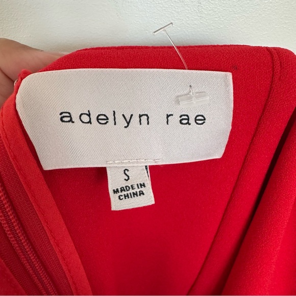 Small Red Adelyn Rae Vibrant Red Midi Blair Cut Out Ponte Sheath Zip Up Dress - Picture 11 of 14